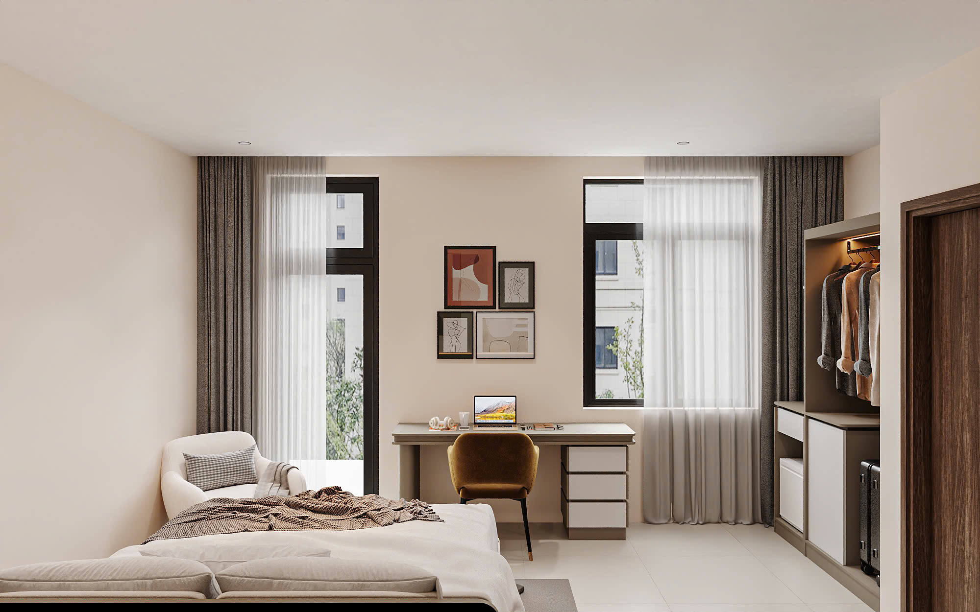 Khu vực cửa sổ phòng Superior Double.